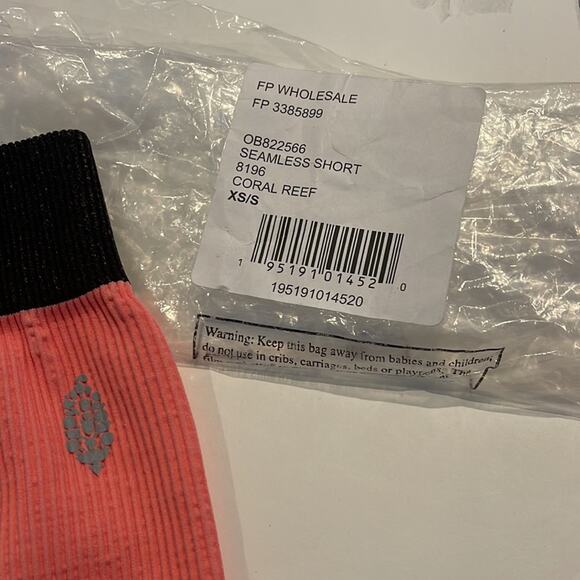 Free People NWT Seamless Short. Coral Reef color - Picture 3 of 5